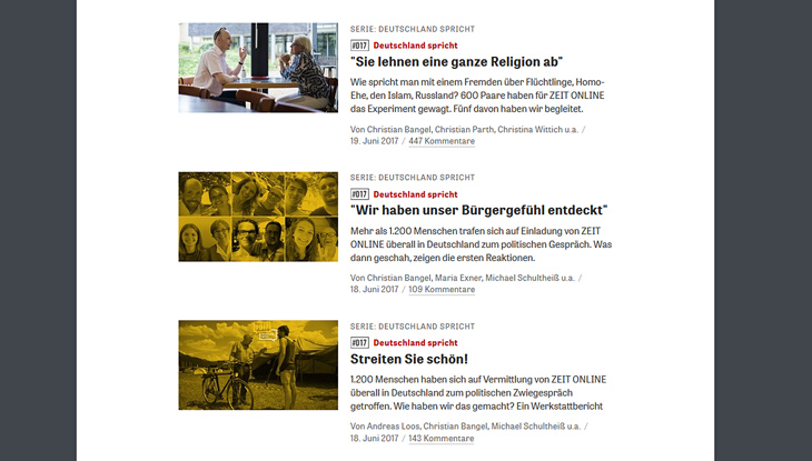 Screenshot: Website "Deutschland spricht"