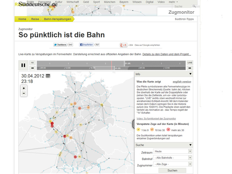 Screenshot: zugmonitor.sueddeutsche.de