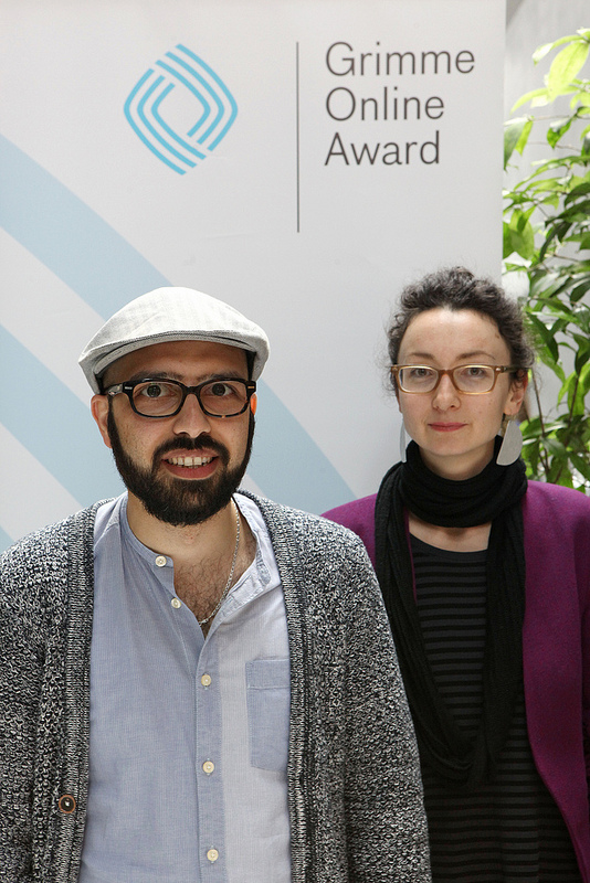 Imad Mustafa und Tunay Önder von dasmigrantenstadl Foto: Grimme-Institut/Arkadiusz Goniwiecha
