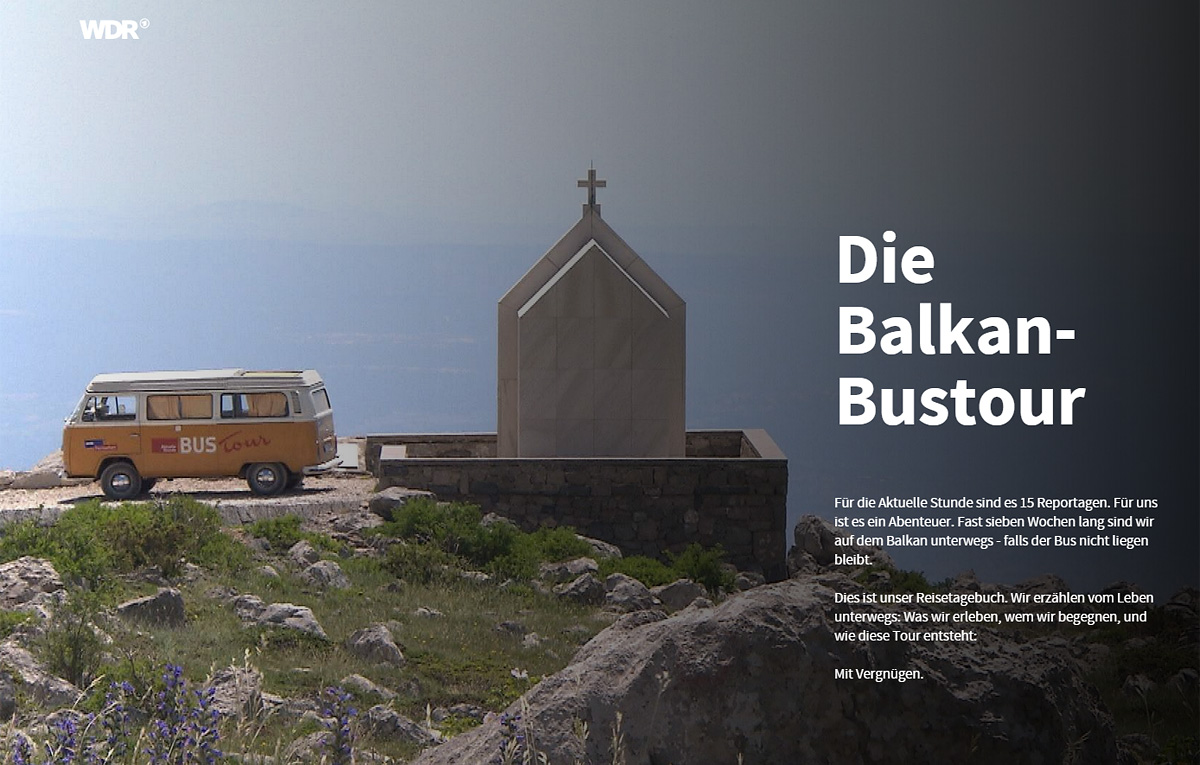 Screenshot der Multimedia-Reportage von Christian Dassels Bustour für den WDR.