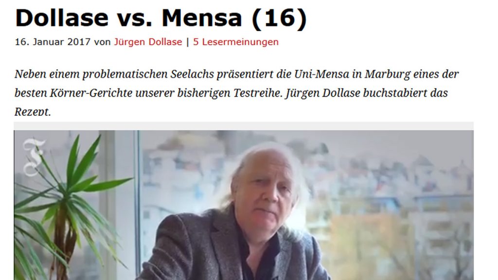 Screenshot: "Dollase vs. Mensa"