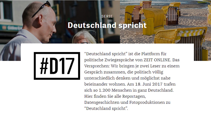 Screenshot: Website "Deutschland spricht"