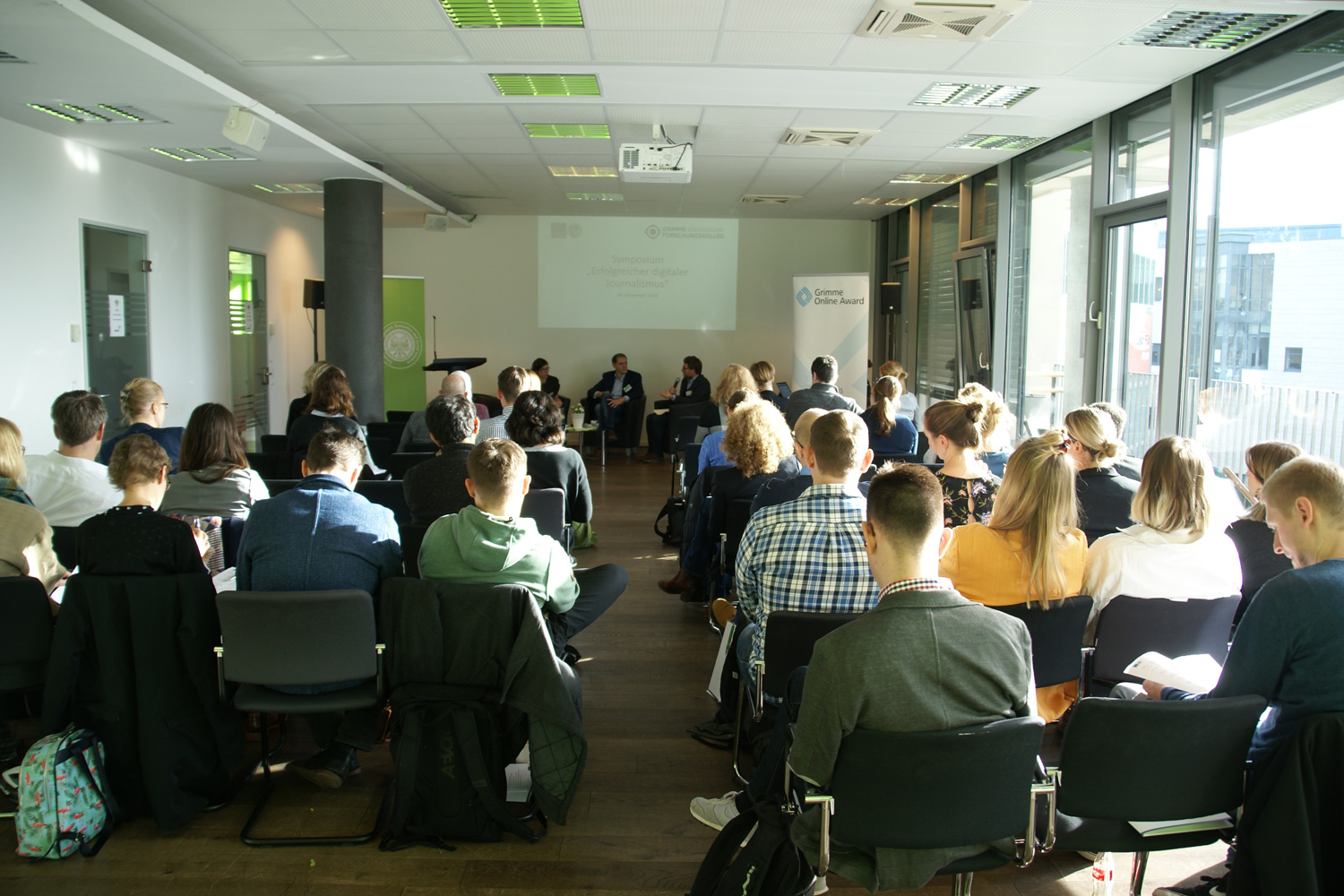 Publikum beim Symposium "Erfolgreicher digitaler Journalismus". Foto: Daniel Kunkel