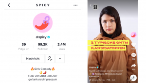 Profilübersicht und Beispielbild des Kanals "Spicy" von Funk