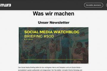 Screenshot "Social Media Watchblog"