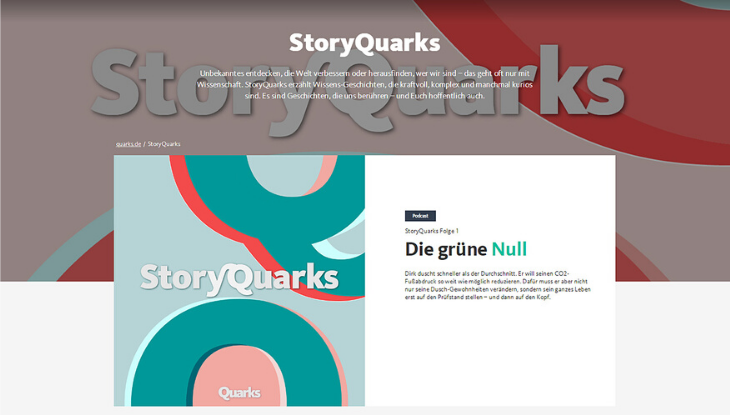 Screenshot "StoryQuarks"