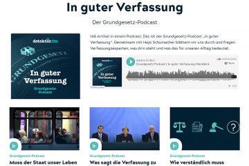 Screenshot Podcast "In guter Verfassung" von detektor.fm.