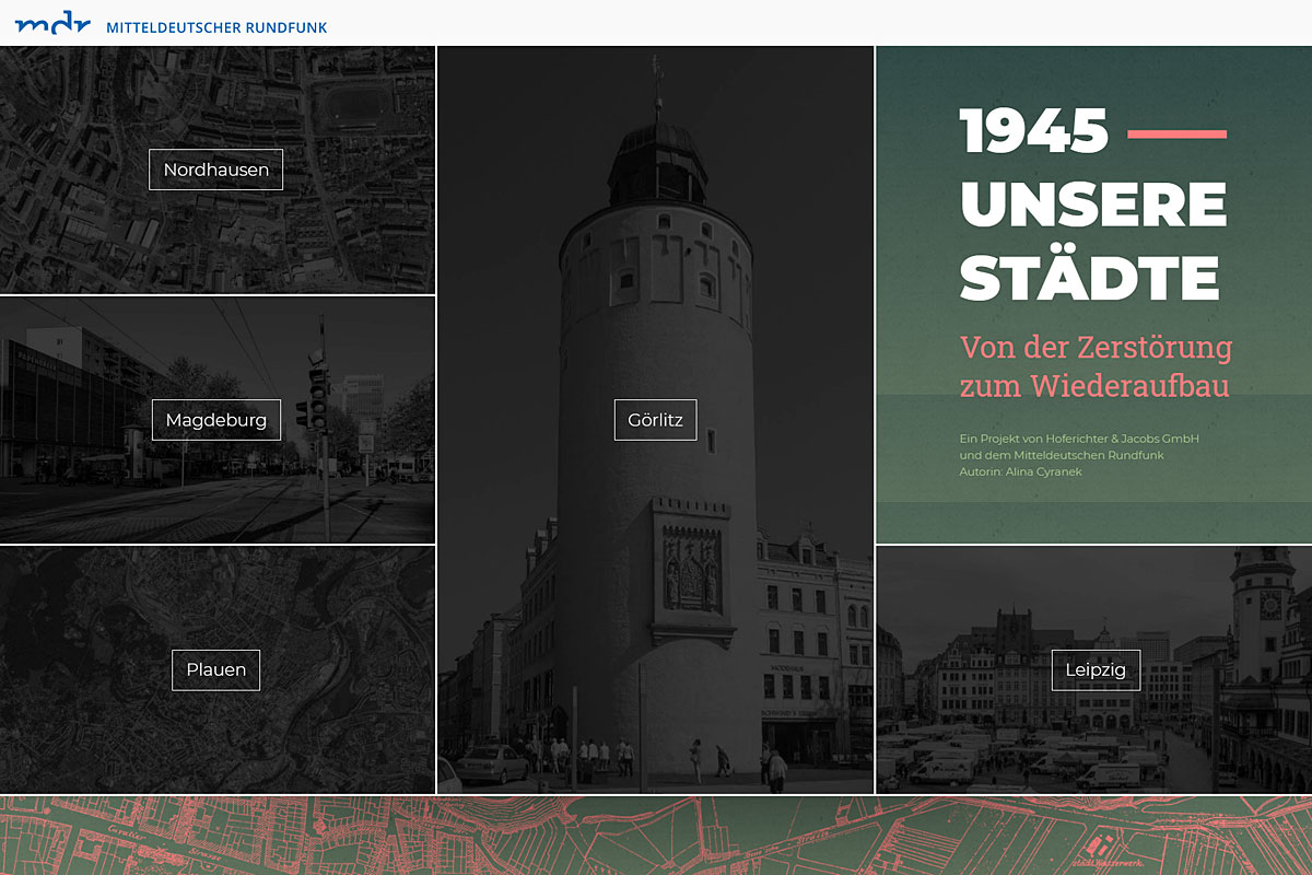 Screenshot von "1945 – Unsere Städte" des MDR.