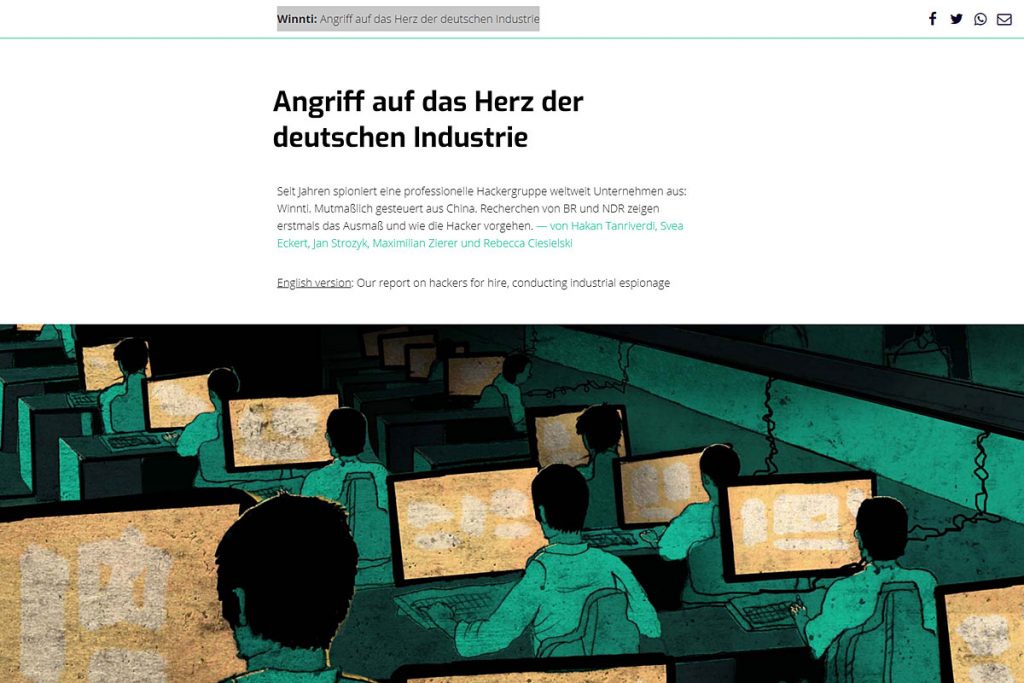 Screenshot von "Winnti: Angriff auf das Herz der deutschen Industrie".