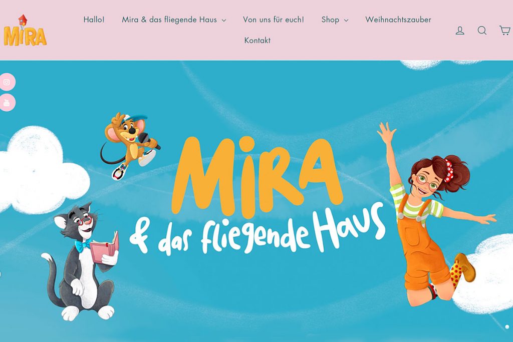 Screenshot des Kinderangebotes "Mira und das fliegende Haus".