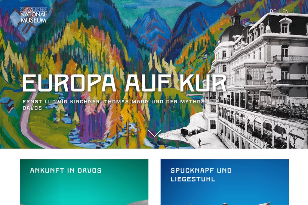 Screenshot der Digital Story "Europa auf Kur".