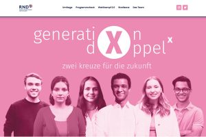 Screenshot der Website "Generation XX" des Redaktionsnetzwerkes Deutschland.