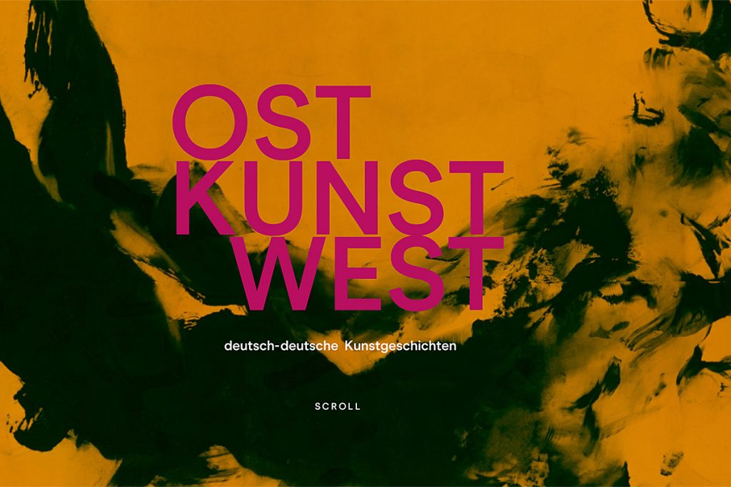 Screenshot "ostKUNSTwest: deutsch-deutsche Kunstgeschichten"