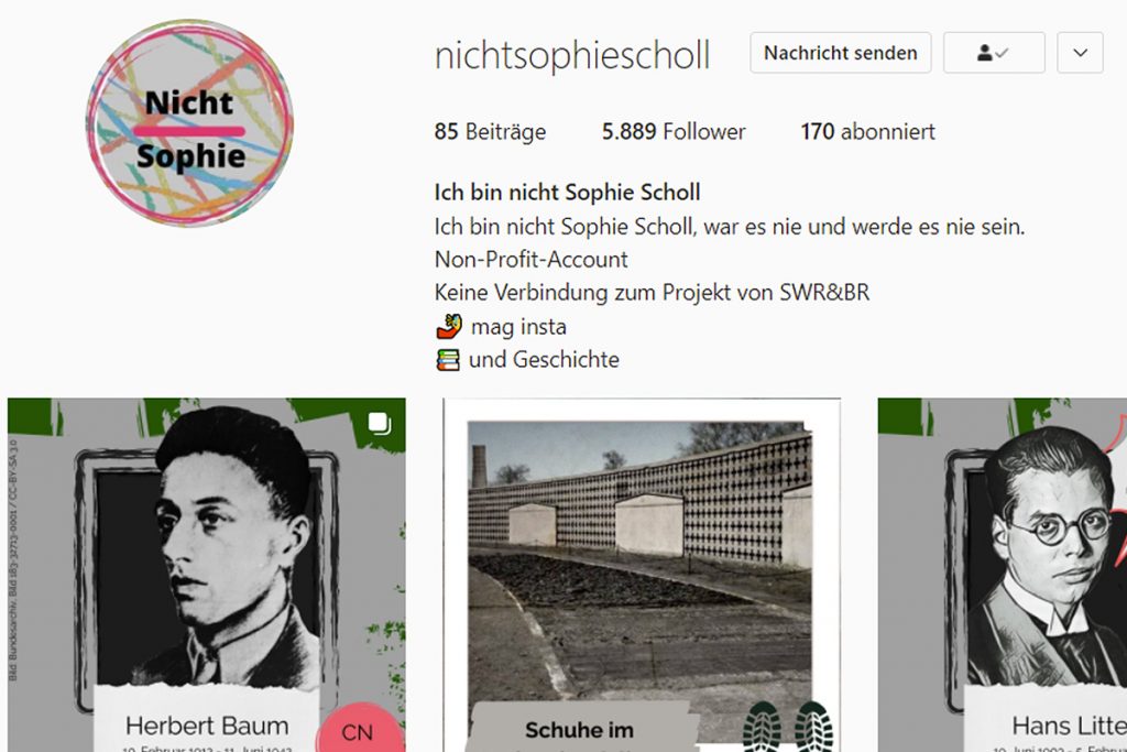 Screenshot "Ich bin nicht Sophie Scholl"
