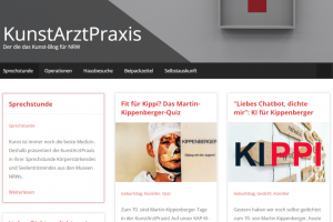 Screenshot des Blogs "KunstArztPraxis"