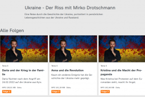 Screenshot des Limited Serien Podcasts "Ukraine - Der Riss mit Mirko Drotschmann" von Terra X
