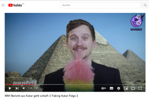 Screenshot des Youtube Kanals "WUMMS" von Funk zum Thema "Faking Katar"