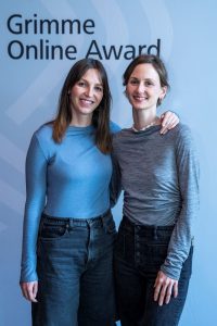 Viola Funk und Dinah Rothenburg bei der Bekanntgabe der Nominierungen zum Grimme Online Award 2023, Foto: Foto: Arkadiusz Goniwiecha / Grimme-Institut