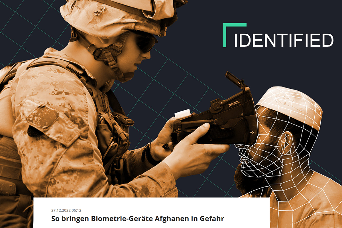 Screenshot des Angebots "So bringen Biometrie-Geräte Afghanen in Gefahr"