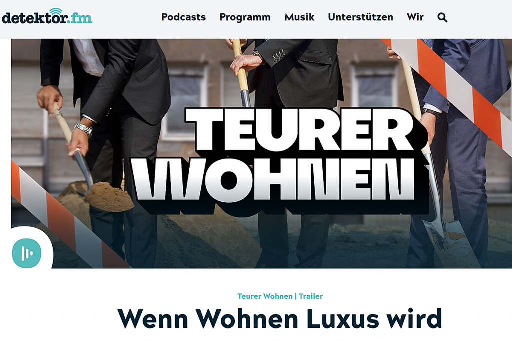 Screenshot "Teurer Wohnen"