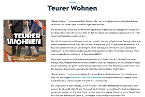 Screenshot "Teurer Wohnen"