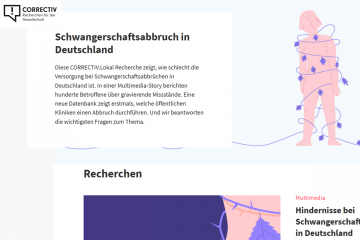 Screenshot "Schwangerschaftsabbruch in Deutschland"