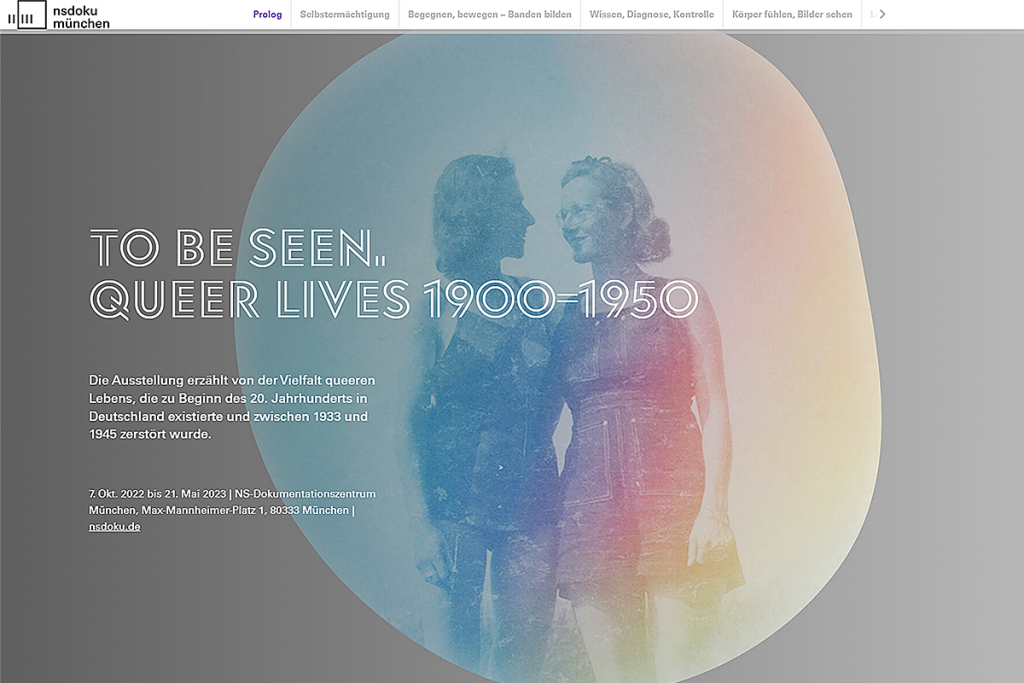 Screenshot "TO BE SEEN. queer lives 1900-1950"